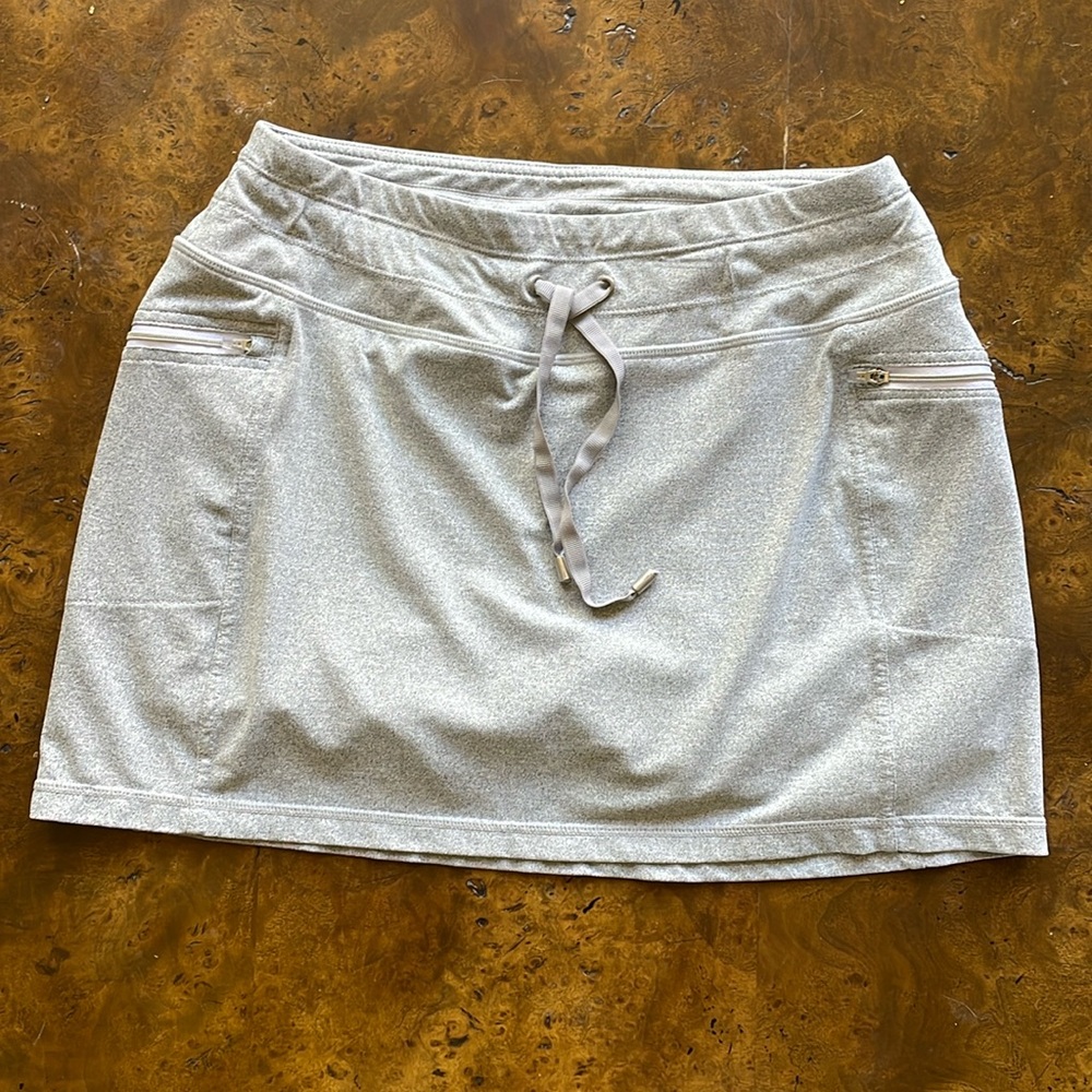 Kydon skort Medium Lt grey heather, white shorts Nylon/polyester/spandex blend